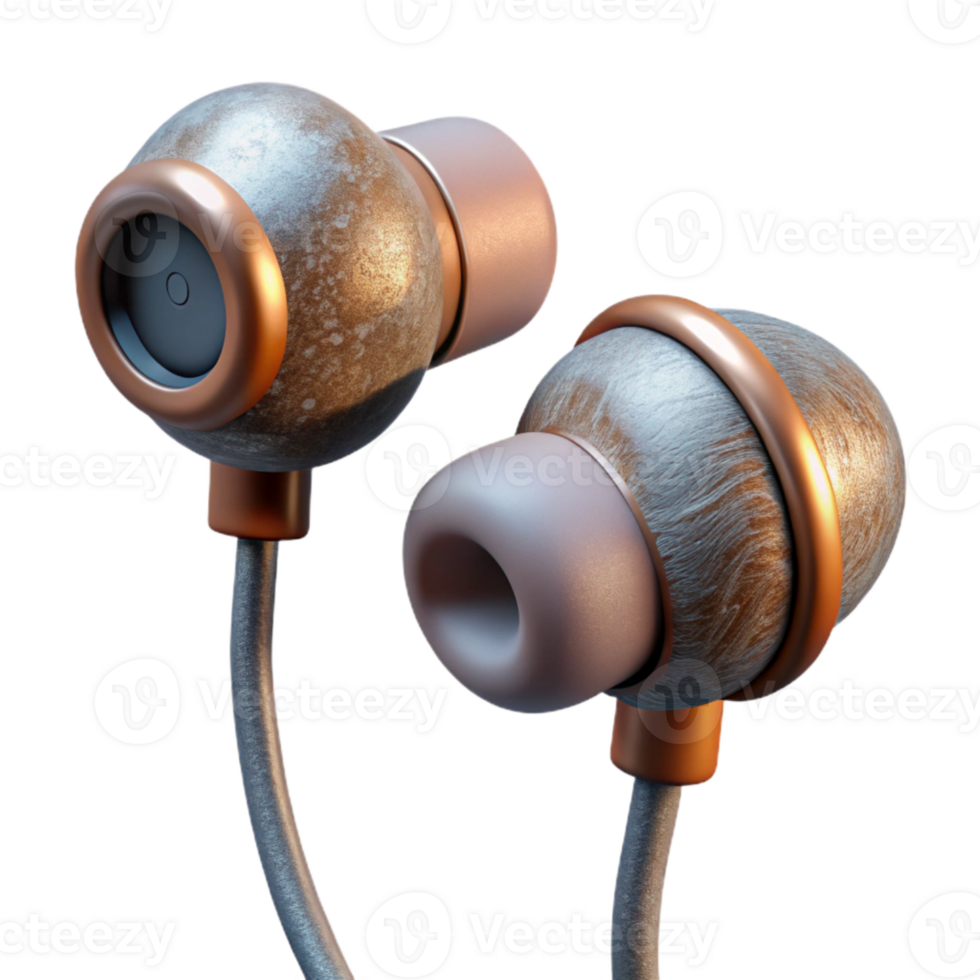 extraordinary traditional Pair of Earbuds with Wire Isolated high resolution png