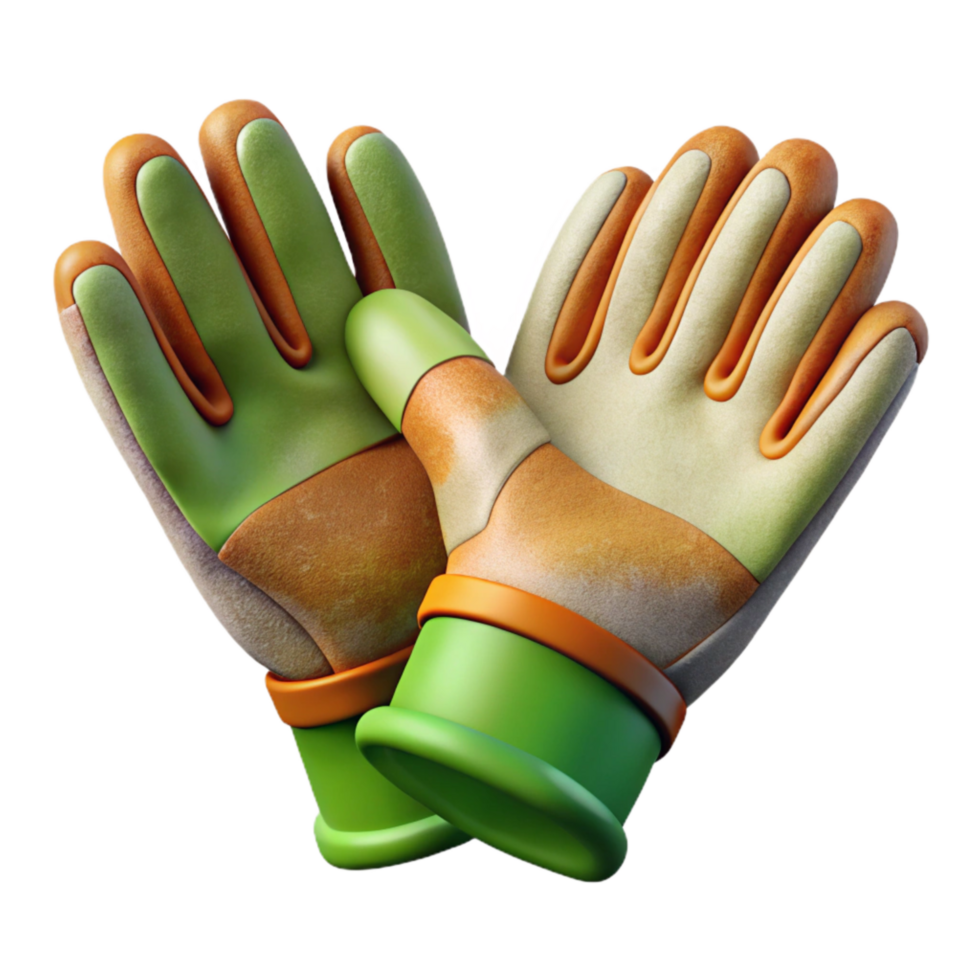 elegant abstract Pair of Gardening Gloves Transparent Background detailed png