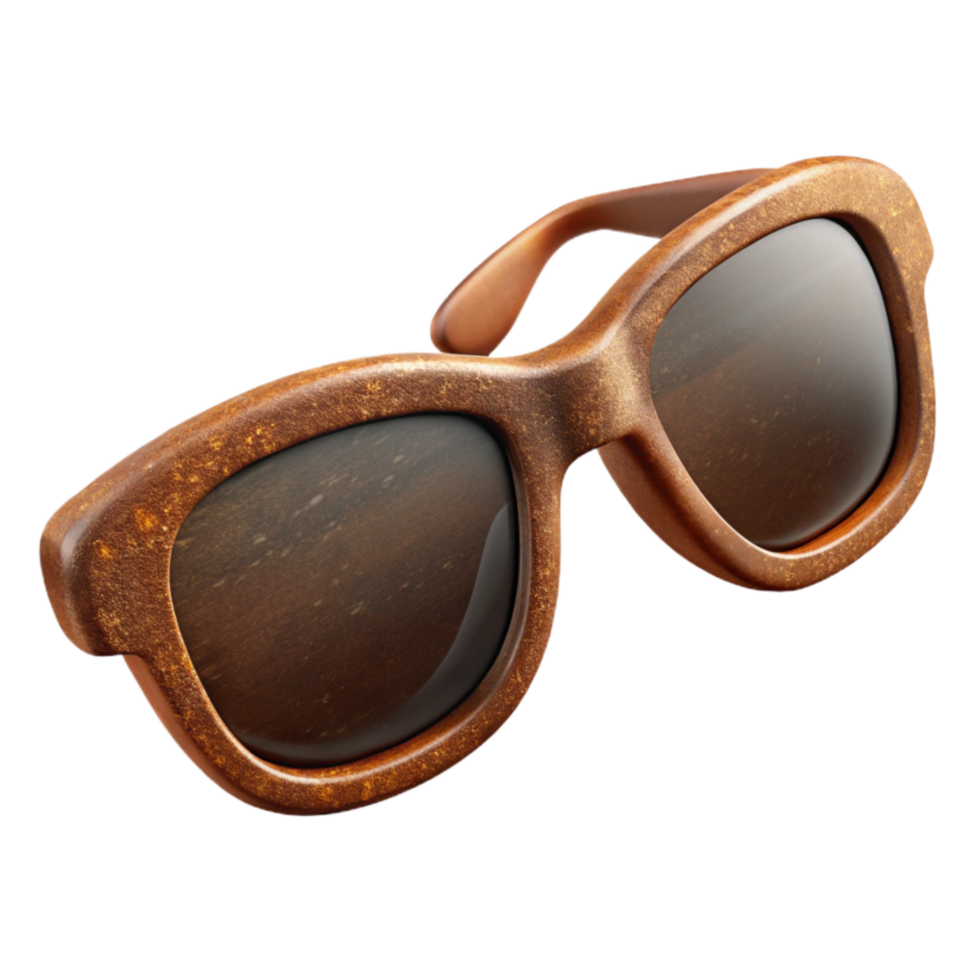 beautiful rustic Pair of Sunglasses with Brown Lenses Isolated exclusive png