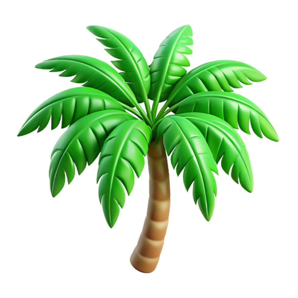 magnificent classic Palm Tree Green Fronds Transparent Background high resolution png