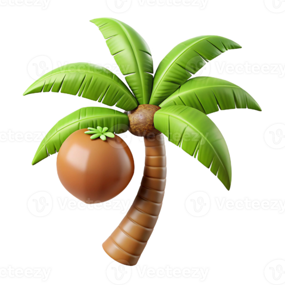 extraordinary vintage Palm Tree Transparent Background with Coconut professional png