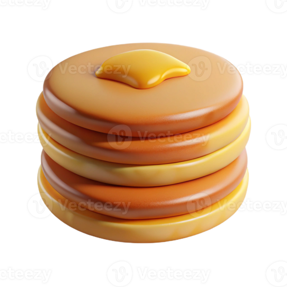 magnificent modern Pancake Stack Cutout with Transparent Background original png