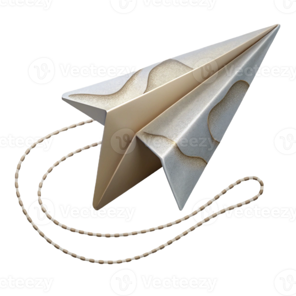 elegant abstract Paper Airplane Flight Path Cutout genuine png