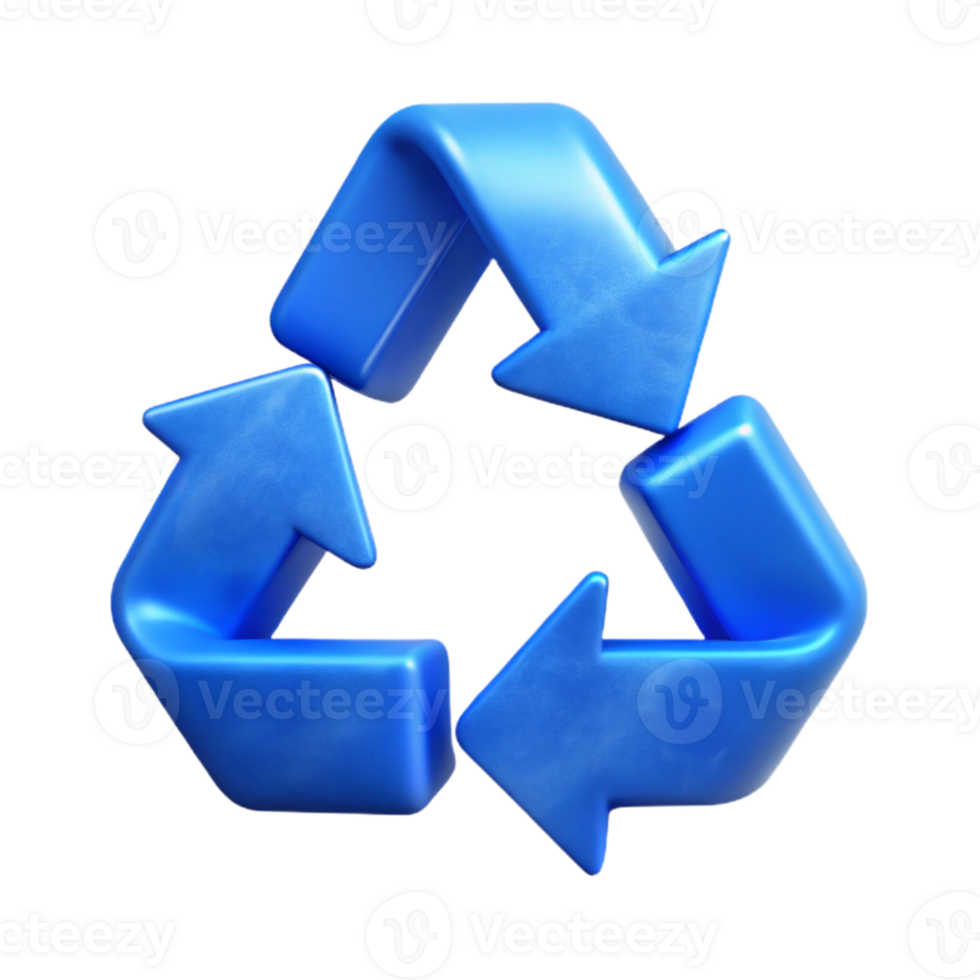 stunning vintage Paper Recycling Symbol Blue high quality png
