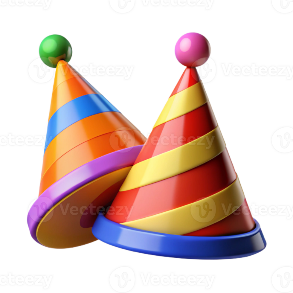 extraordinary vintage Party Hats Colorful and Festive Cutout professional png
