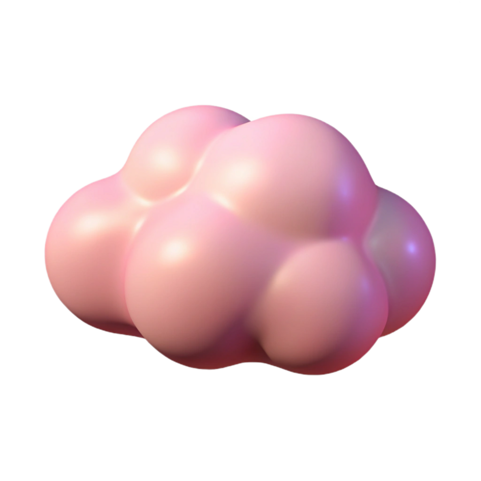stunning minimalist Pastel Pink Cloud Cutout Isolated genuine png