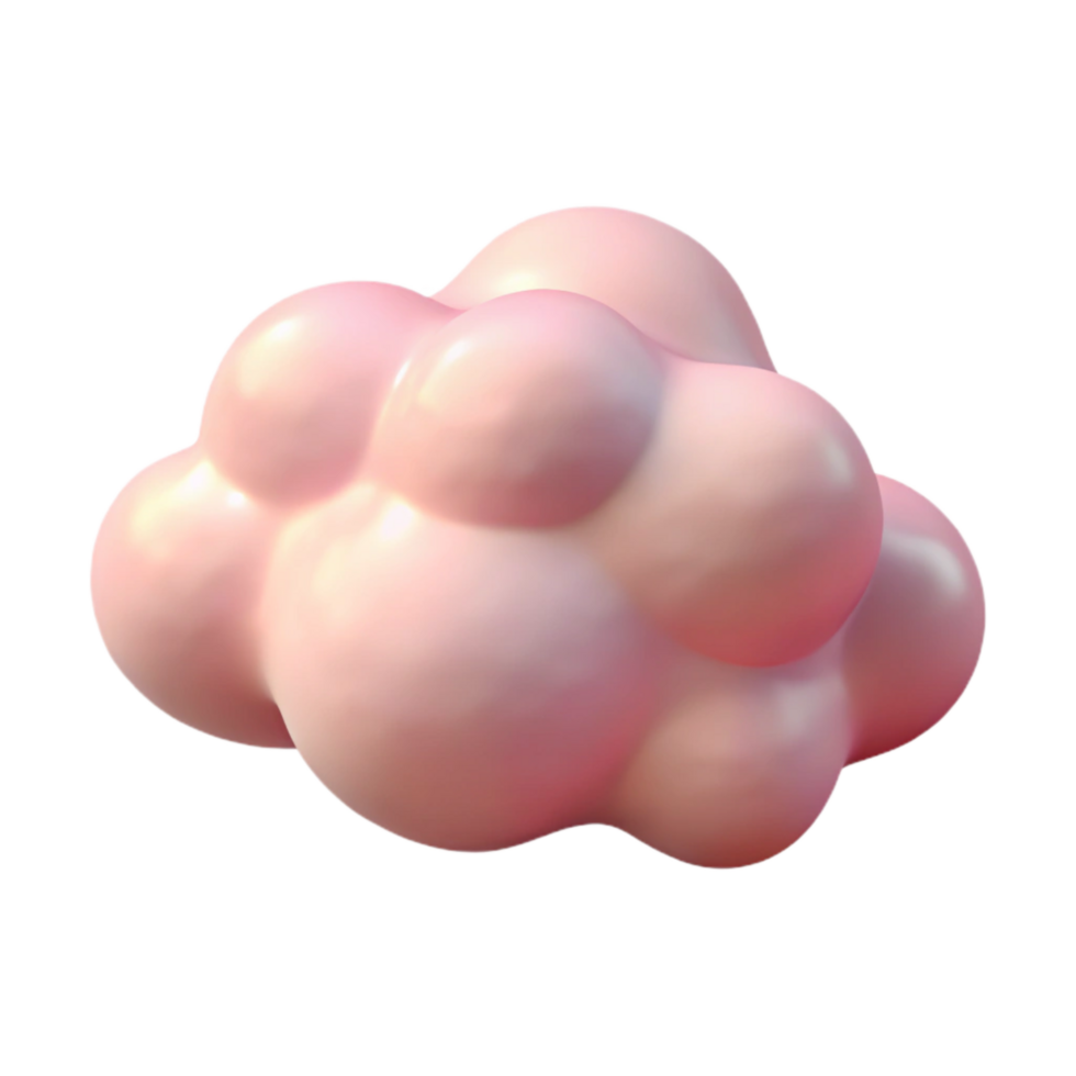 beautiful modern Pastel Pink Cloud Cutout Isolated high quality png
