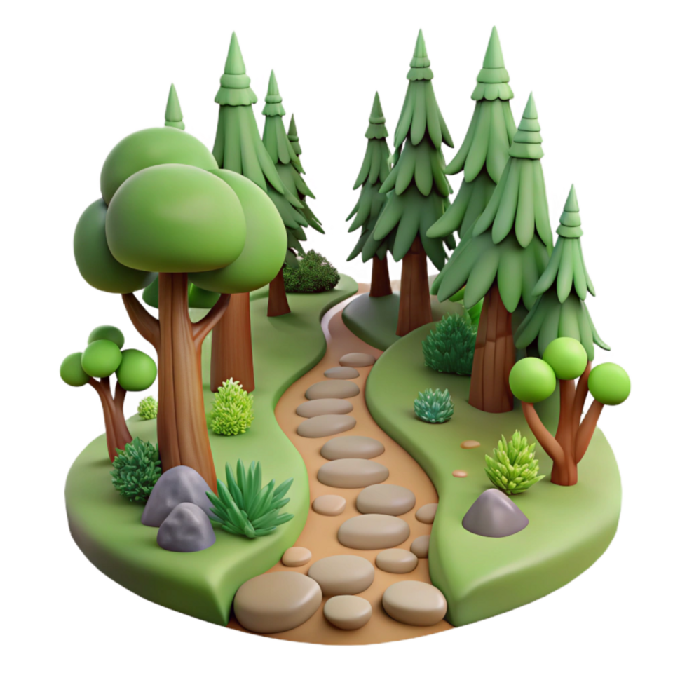 dramatic rustic Peaceful Forest Path Transparent Background detailed png
