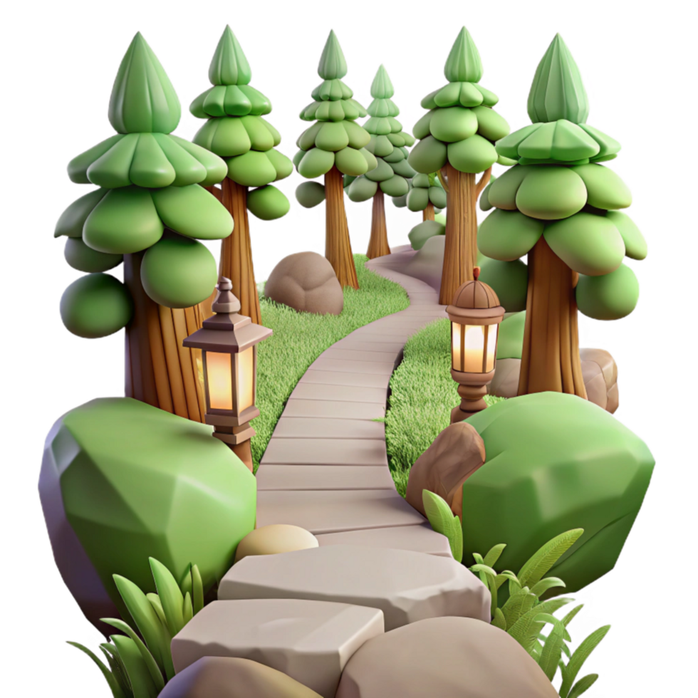 extraordinary rustic Peaceful Forest Path Transparent Background high resolution png