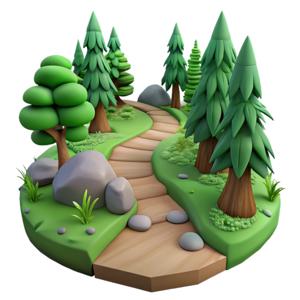 stunning artistic Peaceful Forest Path Transparent Background original png