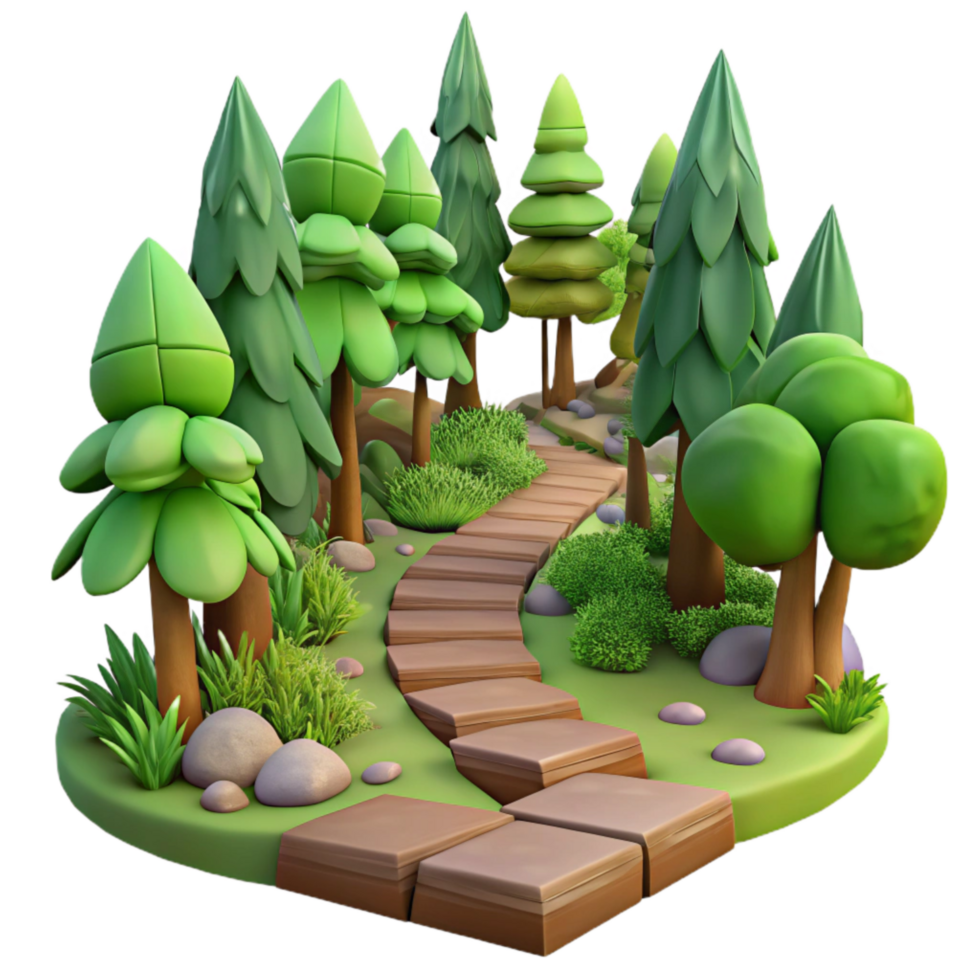 impressive traditional Peaceful Forest Path Transparent Background high quality png