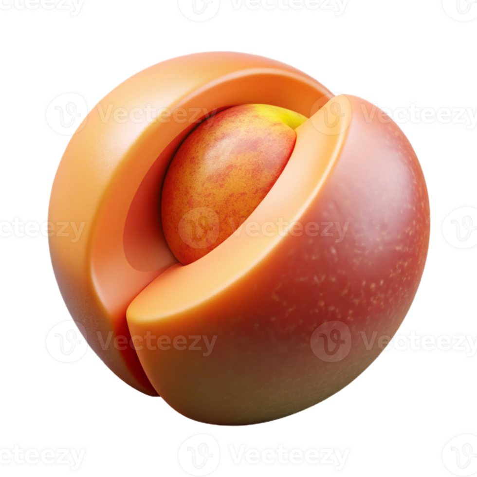 extraordinary modern Peach Half Isolated Element premium png