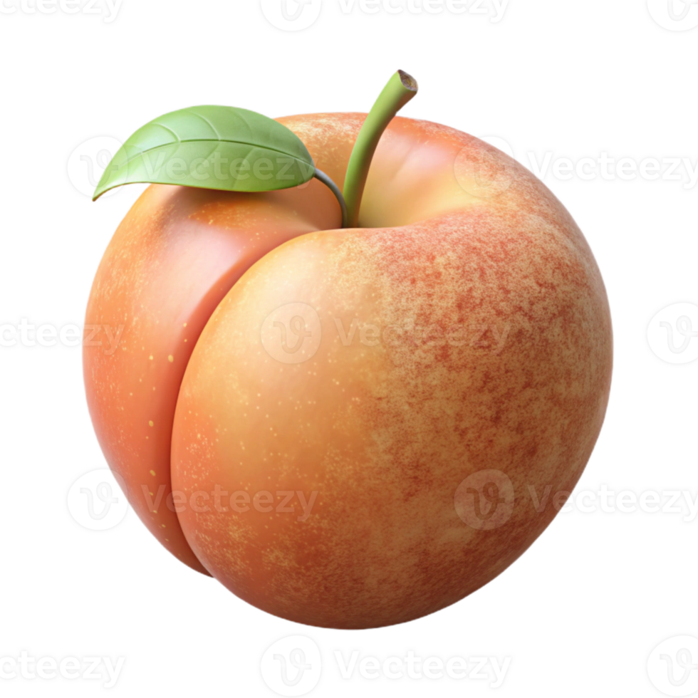 stunning artistic Peach Whole Top View Cutout high resolution png