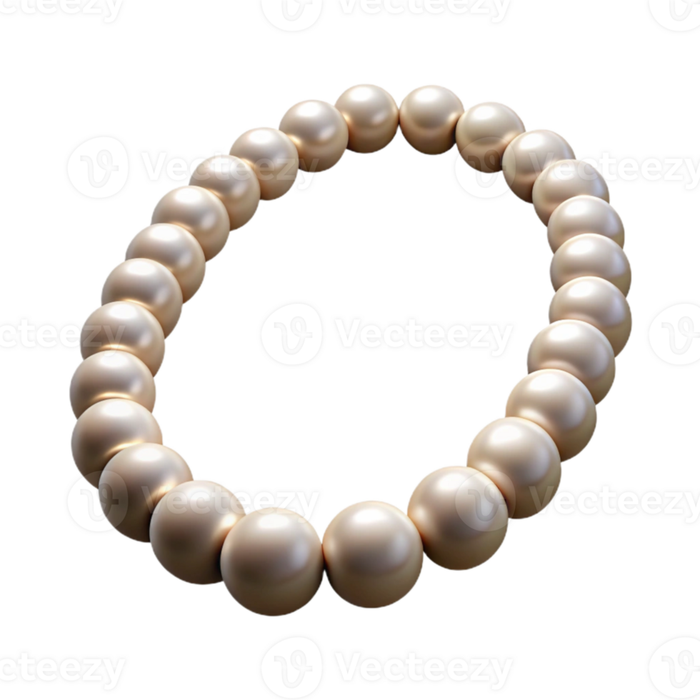 serene vintage Pearl Necklace Elegant Style Isolated Element png