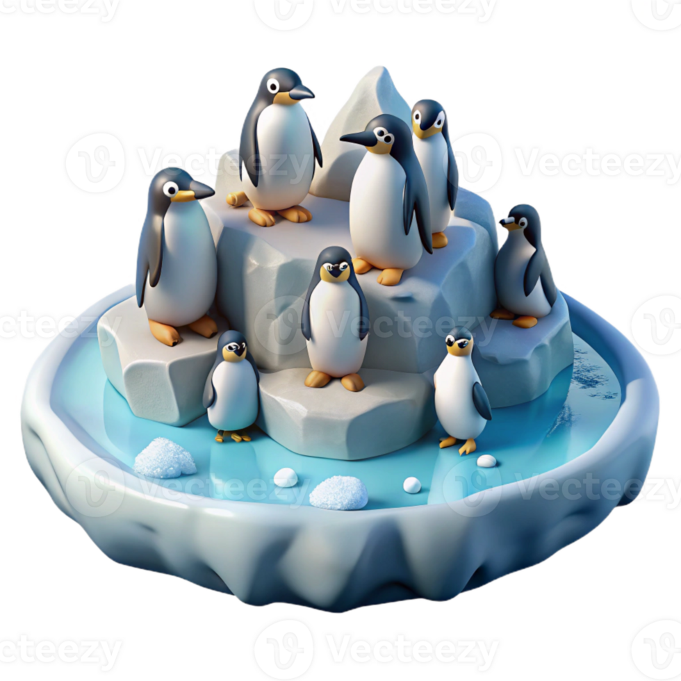 extraordinary traditional Penguin Colony on Antarctic Ice Isolated exclusive png