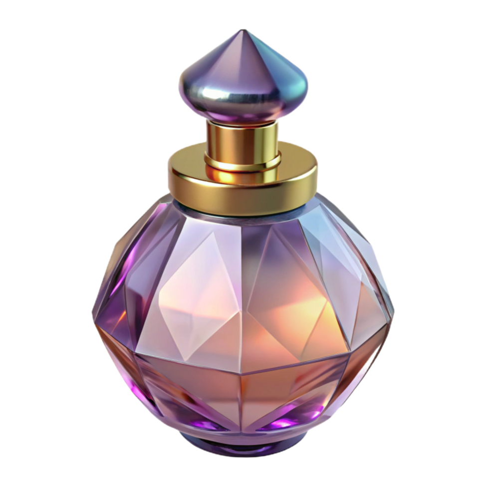 impressive artistic Perfume Bottle Glass Crystal Stopper Cutout professional png