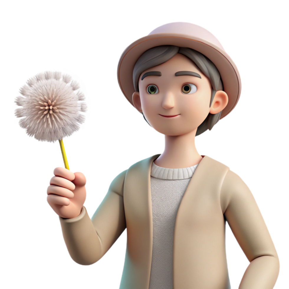 extraordinary classic Person Holding Dandelion Cutout White Background png