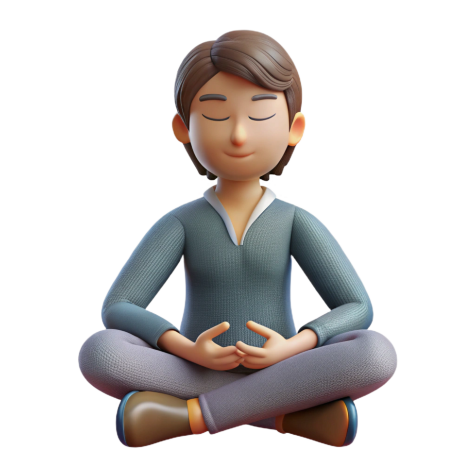 magnificent rustic Person Meditating in Lotus Pose Cutout professional png