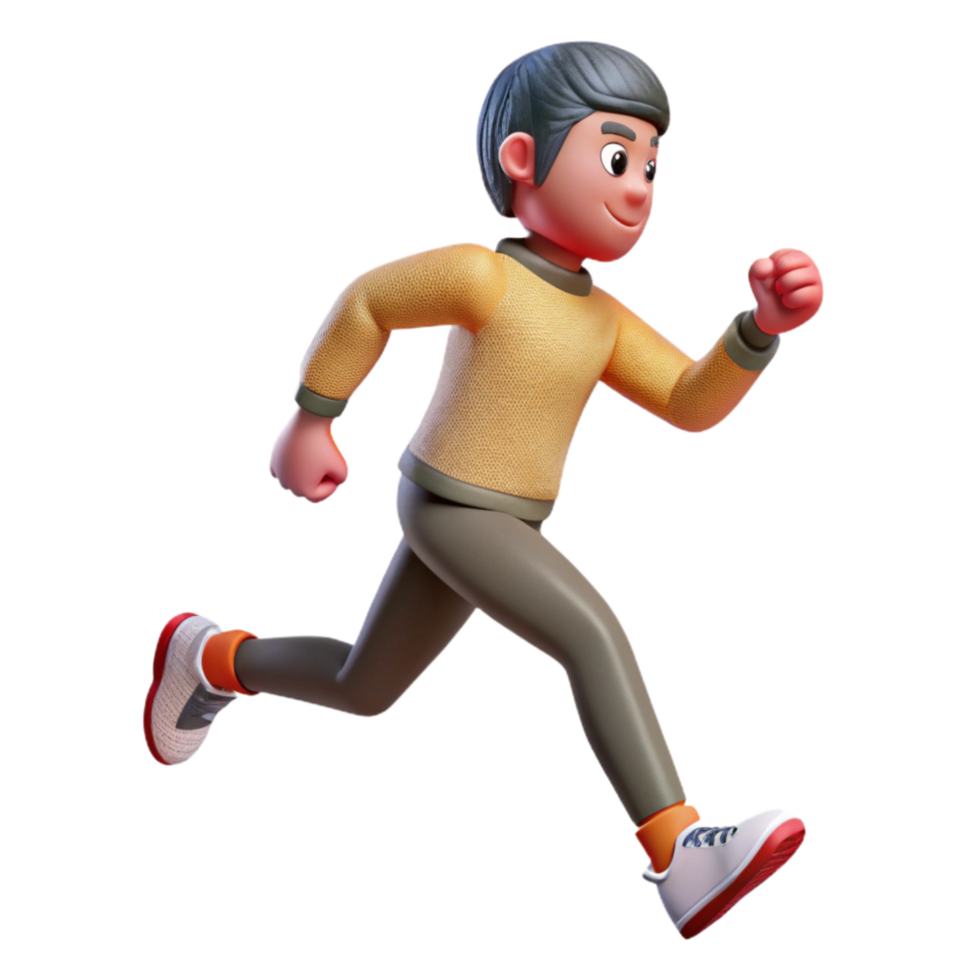 stunning creative Person Running Side View Isolated Element exclusive png