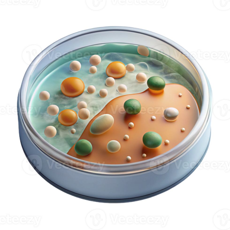 dramatic vintage Petri Dish with Bacterial Culture Isolated premium png