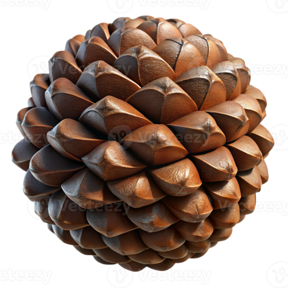 serene artistic Pine Cone Close Up Brown and Textured Isolated professional png