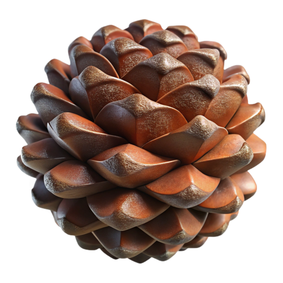 stunning rustic Pine Cone Open and Textured Brown Isolated professional png
