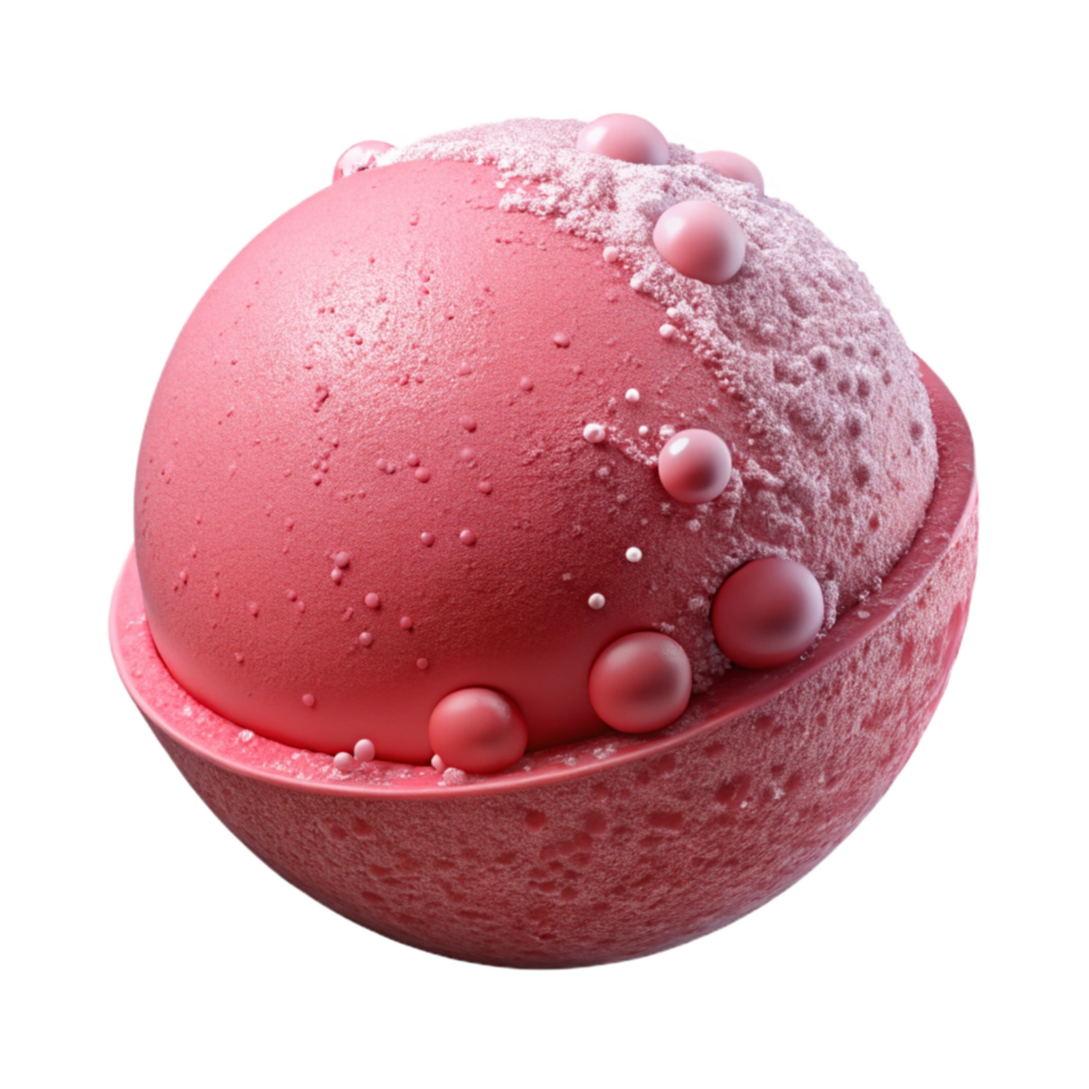 extraordinary minimalist Pink Bath Bomb Fizzing in Water Transparent original png