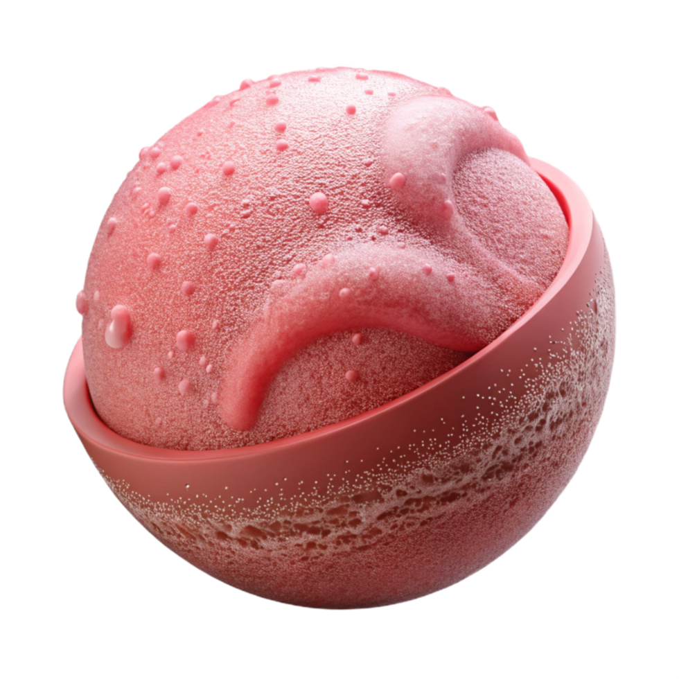 elegant abstract Pink Bath Bomb Fizzing in Water Transparent exclusive png