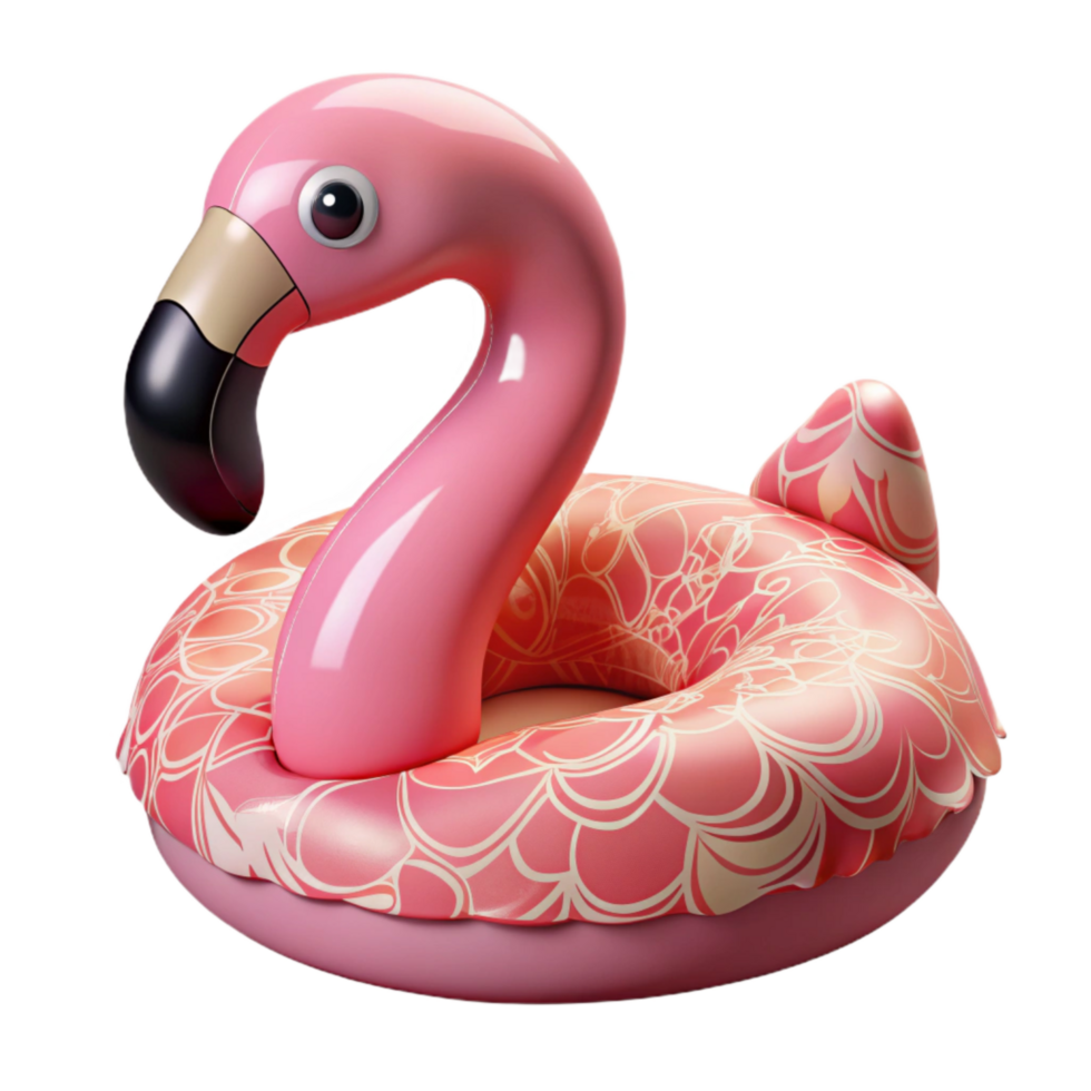 dramatic rustic Pink Flamingo Float Cutout Transparent Background authentic png