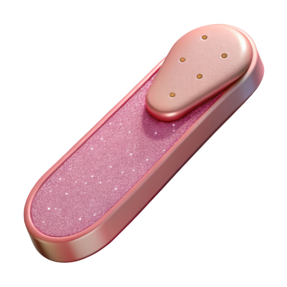 vibrant abstract Pink Nail File with Glitter Detail Cutout original png