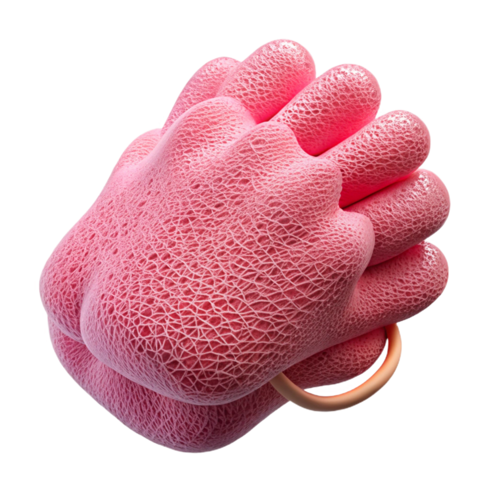 impressive contemporary Pink Loofah Glove Exfoliating Texture Transparent authentic png