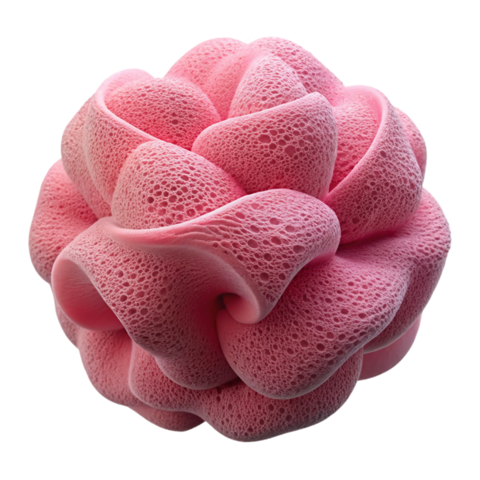 beautiful contemporary Pink Loofah Sponge Textured Isolated Element high resolution png