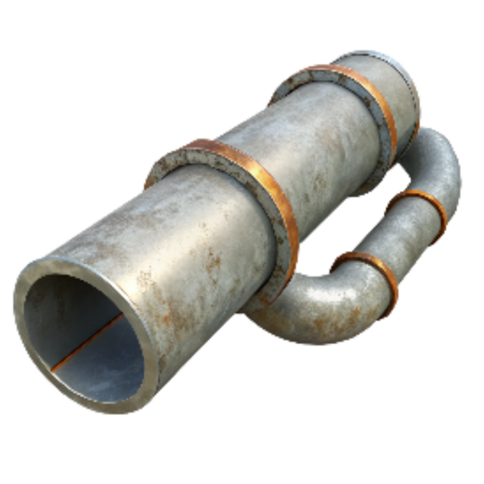 extraordinary traditional Pipeline Section Straight View Isolated high resolution png