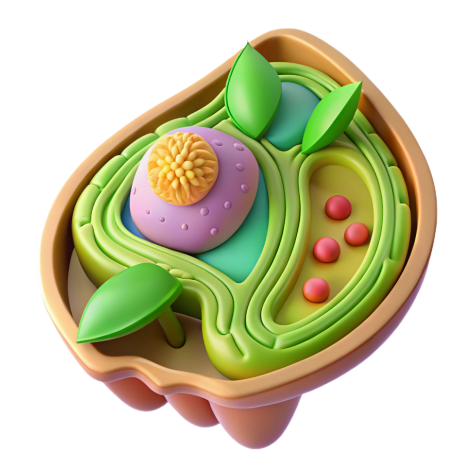 dramatic minimalist Plant Cell Structure Labeled Diagram Transparent Cutout high resolution png