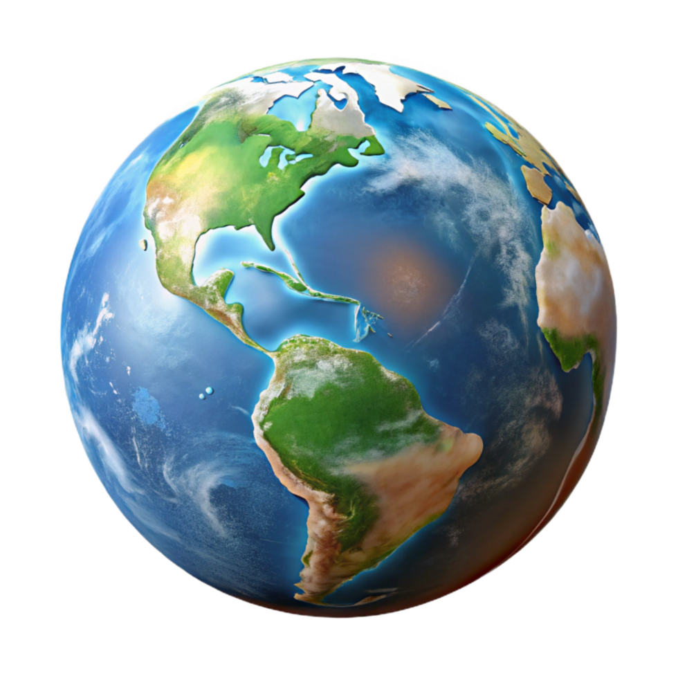 serene modern Planet Earth Viewed From Space Transparent Background professional png