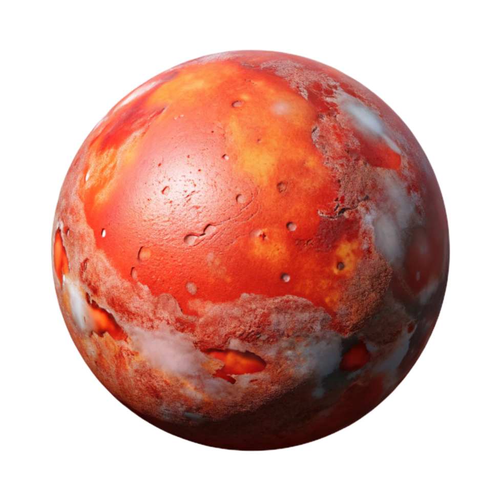 extraordinary contemporary Planet Mars with Red Surface Transparent professional png