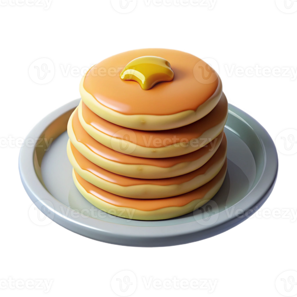 stunning creative Plate of Pancakes Isolated high resolution png