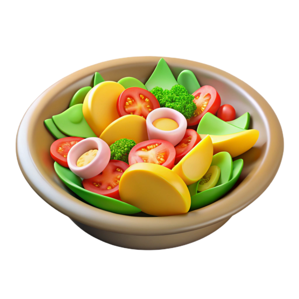 extraordinary minimalist Plate of Colorful Salad Cutout png