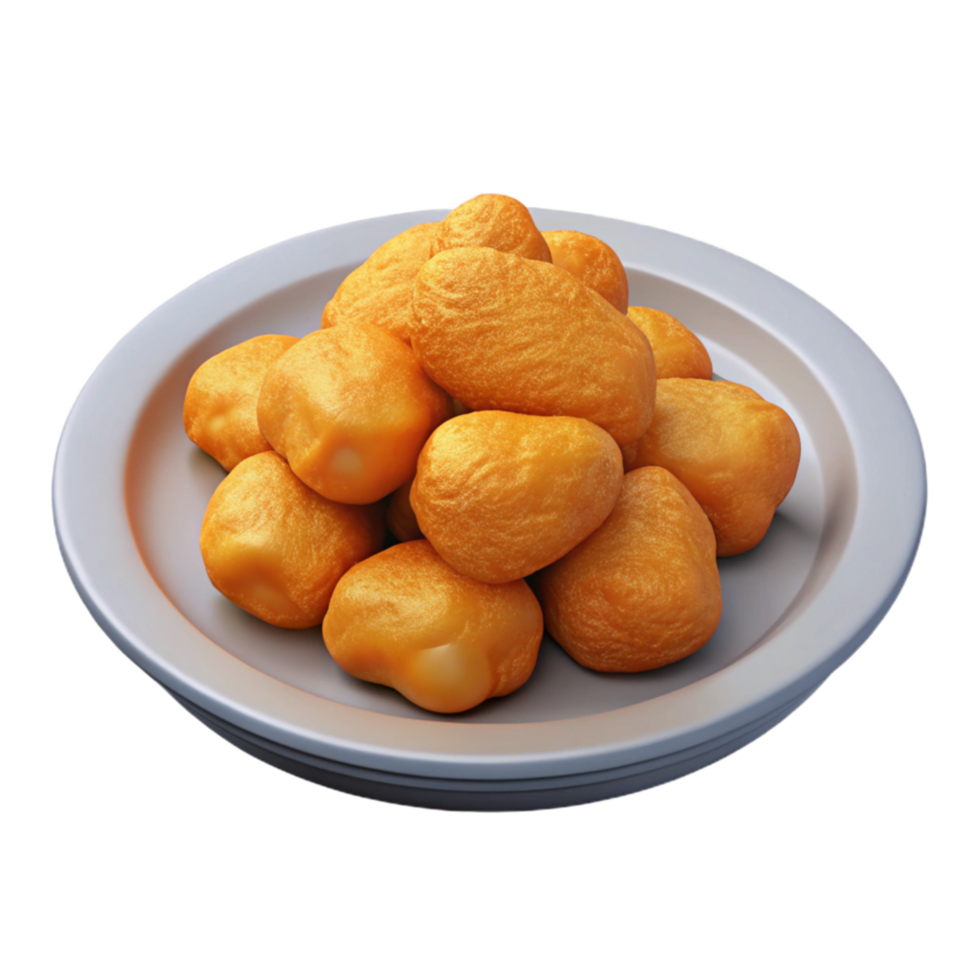 impressive modern Plate of Chicken Nuggets Cutout Kid-friendly Food original png