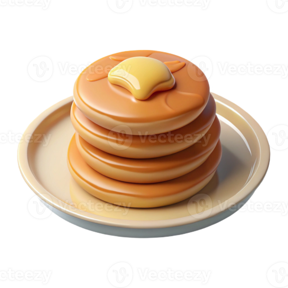 magnificent classic Plate of Pancakes Isolated high quality png