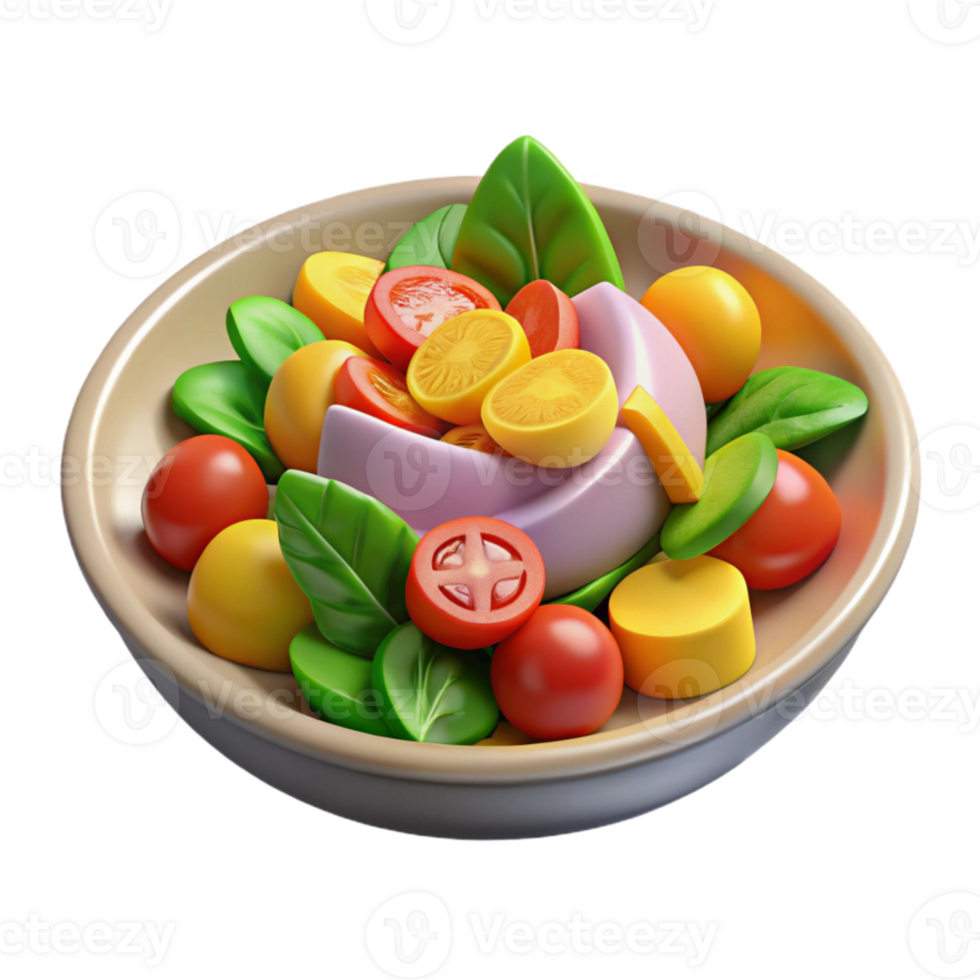stunning classic Plate of Colorful Salad Cutout exclusive png