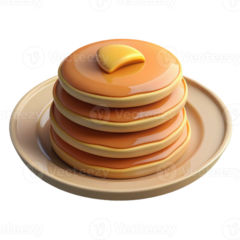 magnificent minimalist Plate of Pancakes Isolated genuine png