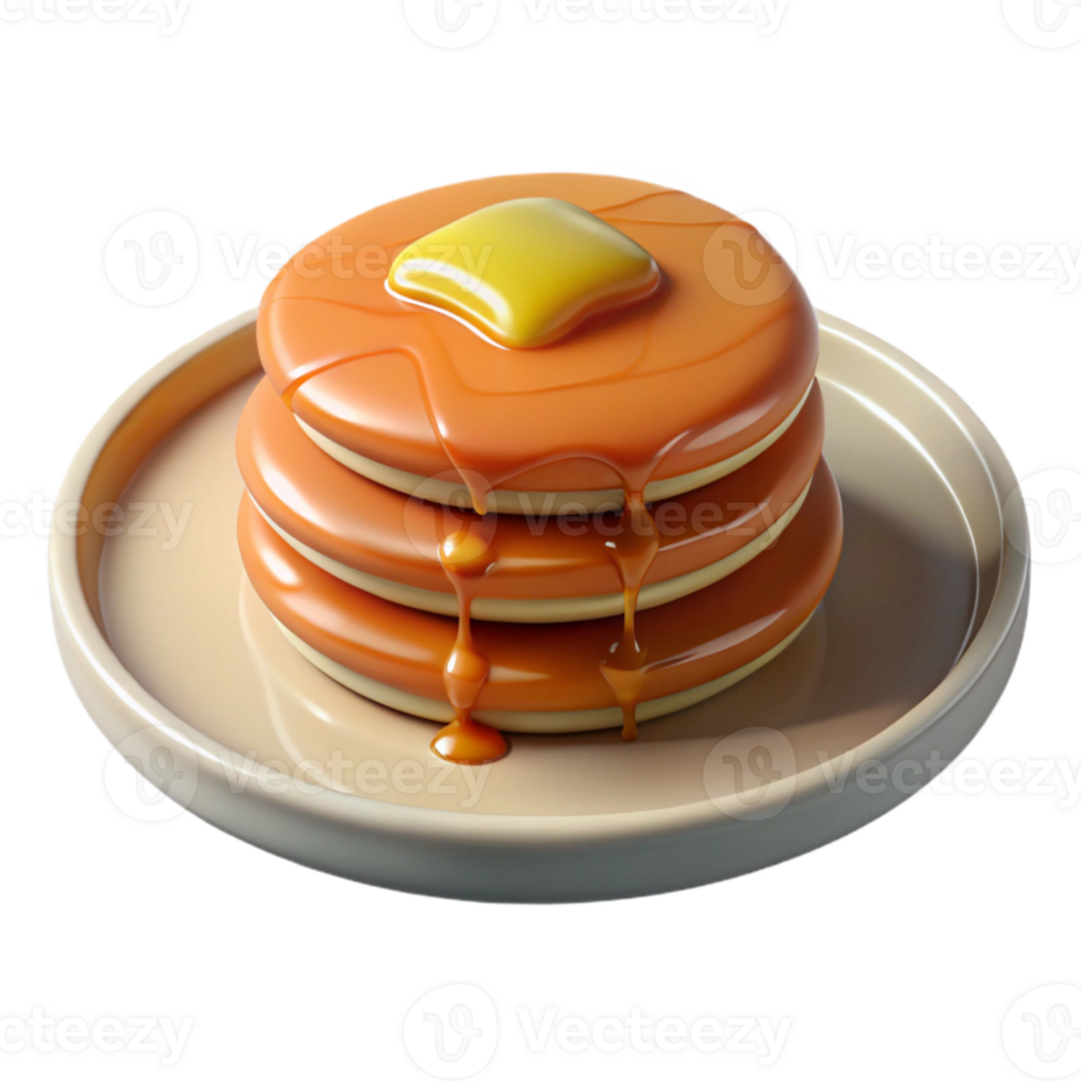 dramatic abstract Plate of Pancakes Isolated high resolution png