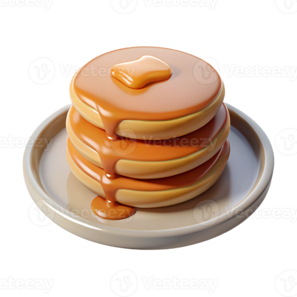 magnificent abstract Plate of Pancakes Isolated high quality png
