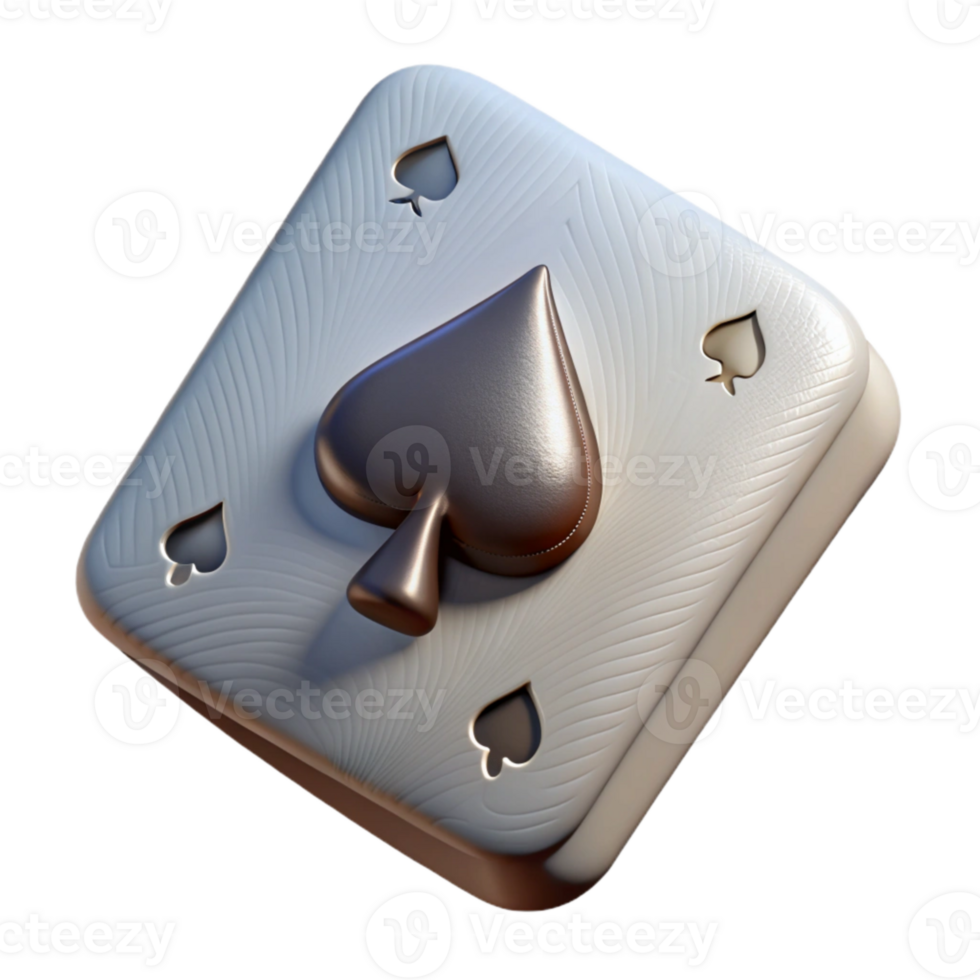beautiful modern Playing Card Spade Ace Isolated on Transparent Background professional png