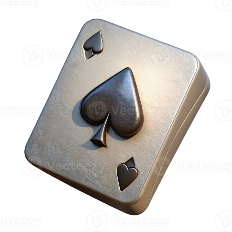 beautiful abstract Playing Card Spade Ace Isolated on Transparent Background exclusive png