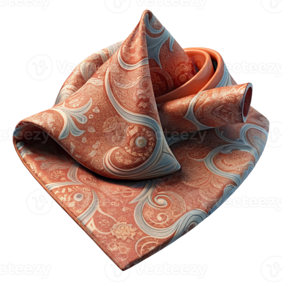 magnificent rustic Pocket Square Silk Paisley Print Folded Cutout high quality png
