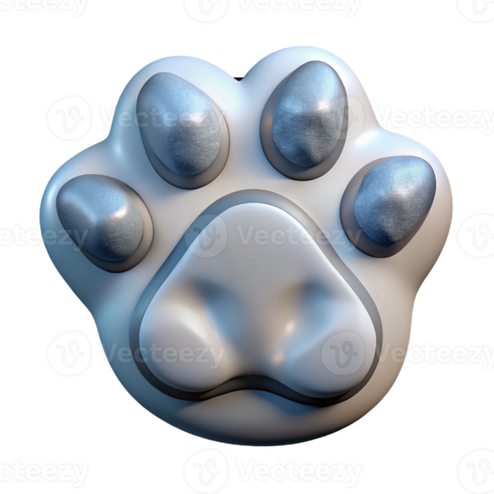 elegant artistic Polar Bear Paw Print Isolated png