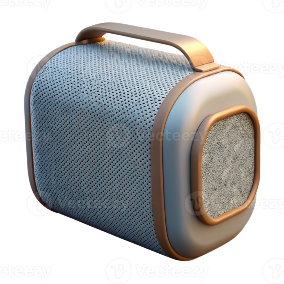 magnificent vintage Portable Bluetooth Speaker Side View Transparent Background detailed png