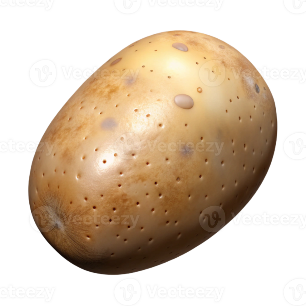 elegant abstract Potato Isolated Transparent Background authentic png